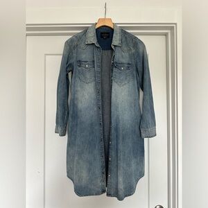 Lucky Brand Women’s Casual Western Denim Shirt Dress